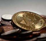 coin bitcoin pile closeup