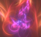 fractal red orange purple