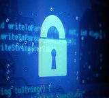 keylock digital encryption blue