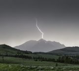 lightning mountain nature