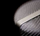 microphone closeup silver black