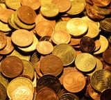 money euro coins many gold