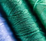 yarn closeup green blue