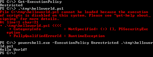 How to bypass the Execution Policy.