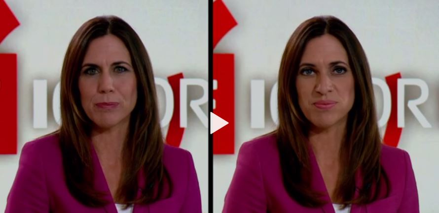 Example of a deepfake: the left-hand image is the original; on the right is the fake. Source: SRF