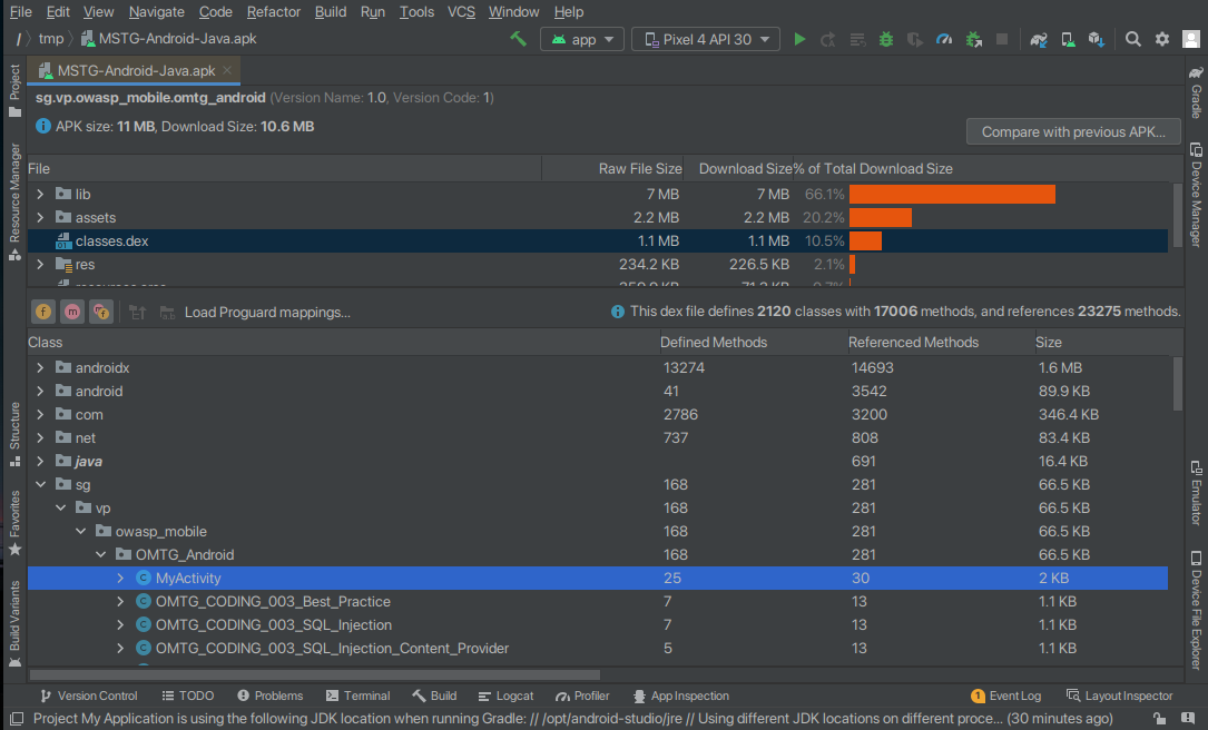 Dalvik Byte Code in Android Studio