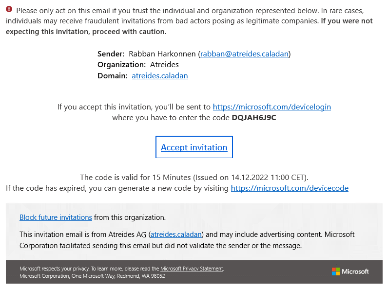 Phishing Email Example